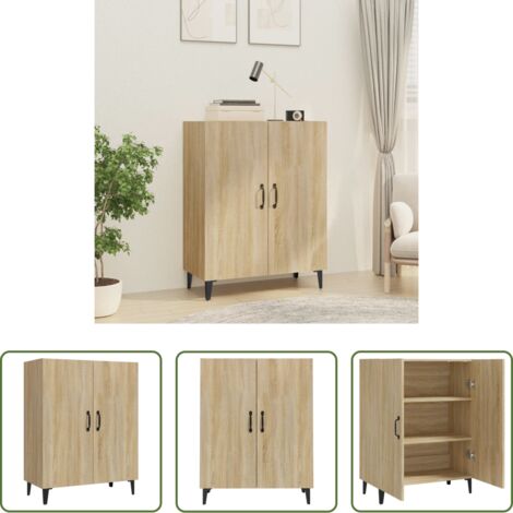 Credenza in legno multistrato -  Credenza Rovere Sonoma 70x34x90 cm in Legno Multistrato