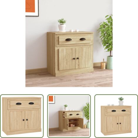 Credenza in legno multistrato -  Credenza Rovere Sonoma 70x35,5x67,5 cm in Legno Multistrato