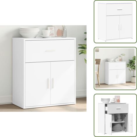 Credenza in legno multistrato - vidaXL Credenza Bianco 60x31x70 cm in Legno Multistrato - Credenza per casa
