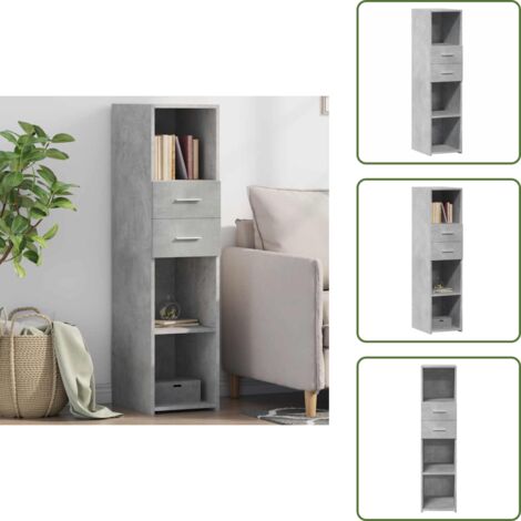 Credenza in legno multistrato - vidaXL Credenza Grigio Cemento 30x42,5x124 cm in Legno Multistrato - Credenza da cucina