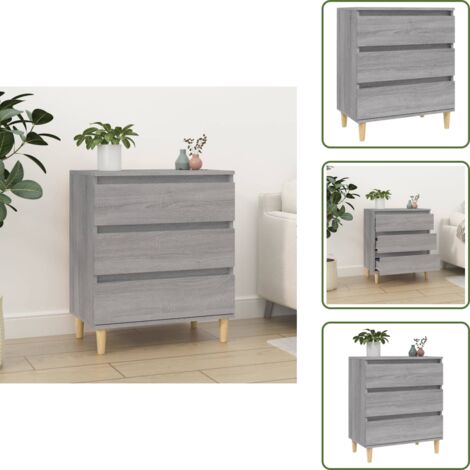 Credenza in legno multistrato - vidaXL Credenza Grigio Sonoma 60x35x70 cm in Legno Multistrato - Credenza per casa