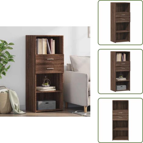 Credenza in legno multistrato - vidaXL Credenza Rovere Marrone 50x42,5x124 cm in Legno Multistrato - Credenza per casa