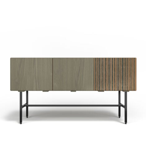 Credenza in Legno - Stile Vintage - 2 ante - Calabri Grigio