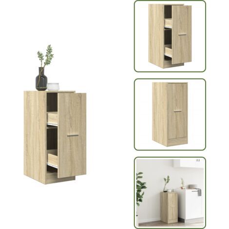 Credenza in legno - vidaXL Armadietto da Farmacia Rovere Sonoma 30x41x77,5cm in Truciolato - Armadietto con cassetti