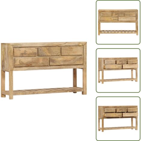 Credenza in legno - vidaXL Credenza 120x30x75 cm Legno Massello di Mango -