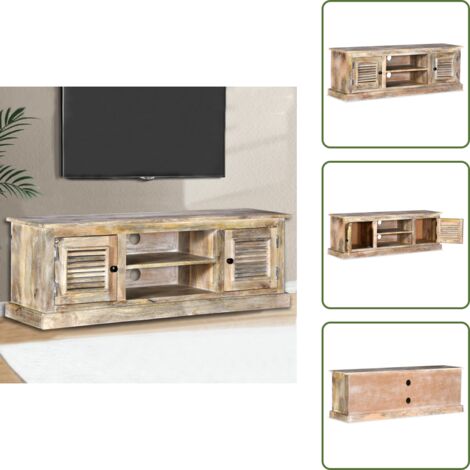 Credenza in legno - vidaXL Mobile Porta TV in Legno Massello di Mango - Armadio in legno