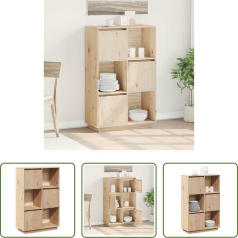 Credenza in pino -  Credenza 74x35x117 cm in Legno Massello di Pino