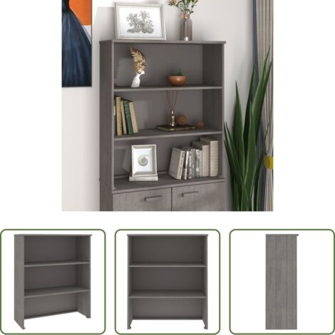Credenza in pino -  Piano Credenza HAMAR Grigio Chiaro 85x35x100 cm Legno di Pino