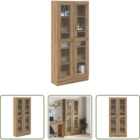 Credenza in truciolato -  Credenza Alta Rovere Artigianale 82,5x30,5x185 cm in Truciolato