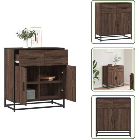 Credenza in truciolato - vidaXL Credenza Rovere Marrone 68x35x76 cm in Legno Multistrato - Credenza da cucina