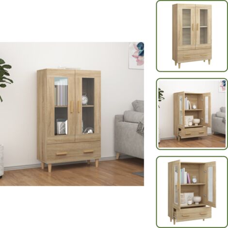 Credenza in vetro - vidaXL Credenza Rovere Sonoma 70x31x115 cm in Legno Multistrato -