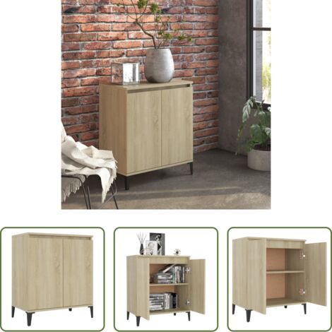 Credenza industriale -  Credenza Rovere Sonoma 60x35x70 cm in Legno Multistrato