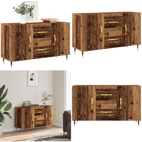 Credenza Legno Antico 100x36x60 cm in Legno Multistrato - Credenza antica - Credenza in truciolato