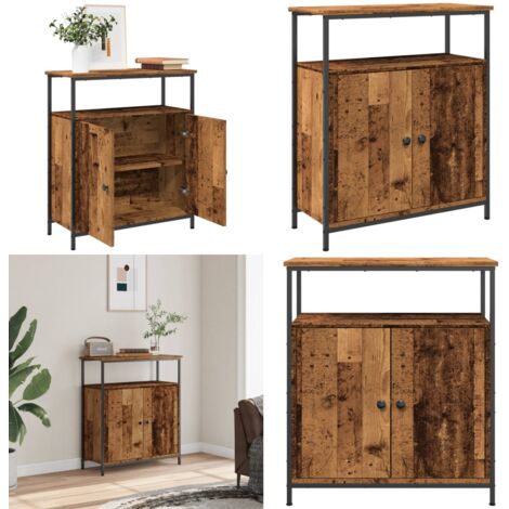 Credenza Legno Antico 70x30x80 cm in Legno Multistrato - Credenza antica - Credenza in legno multistrato