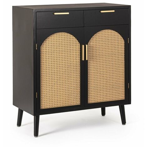 Credenza Legno Nero Boho da Interno - JOSIE