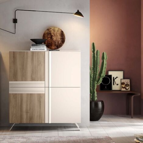 Credenza linea Domino in Noce Naturale a Cachemire