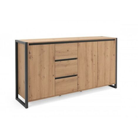 Madia Credenza per Cucina 2 Cassetti e Armadietto 60x38x168 cm in