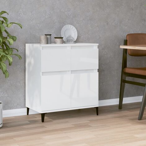 Credenza Madia Moderna Buffet da cucina Bianca 100x33x59,5 cm in Legno  Multistrato ITD23820