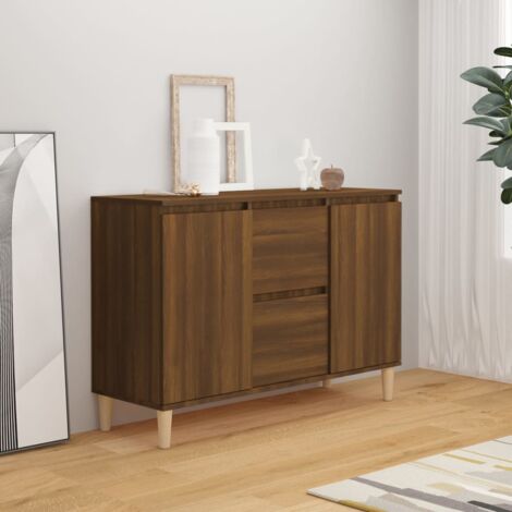 Credenza Madia Moderne Buffet da cucina con 3 Cassetti Rovere Sonoma  120x41x75cm in Truciolato ITD46226