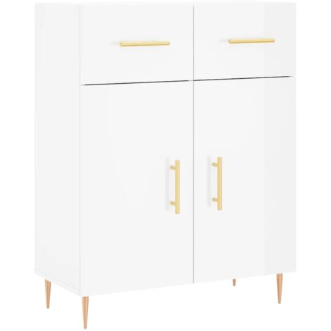 Mobile A Parete VidaXL Bianco 69,5x34x90 Cm - Legno Multistrato - Foto 10