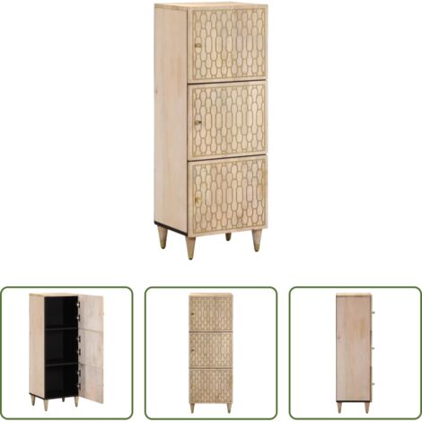 Credenza mango -  Credenza 40x33x110 cm in Legno Massello di Mango