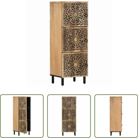 Credenza mango -  Credenza 40x33x110 cm in Legno Massello di Mango