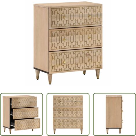 Credenza mango -  Credenza 60x33x75 cm in Legno Massello di Mango