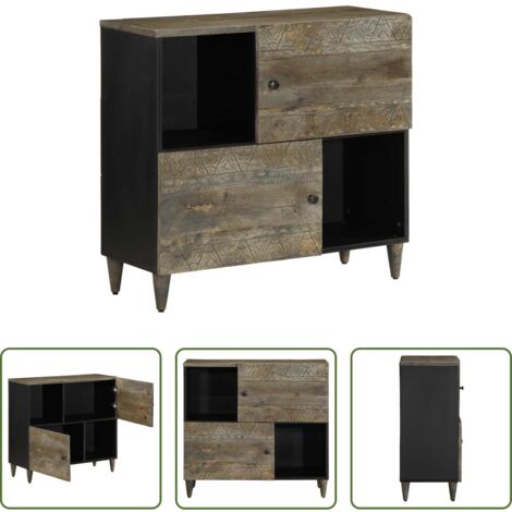 Credenza mango -  Credenza 80x33x75 cm in Legno Massello di Mango