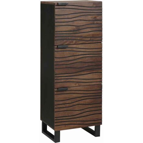 Credenza Marrone 40 x 33 x 110 cm legno massello di mango vidaXL