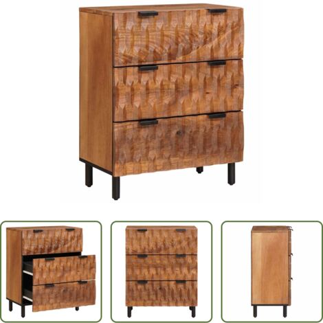Credenza marrone acacia -  Credenza Finitura Marrone Acacia 60 x 33 x 75 cm