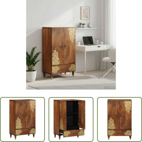 Credenza marrone -  Credenza Marrone 60 x 33 x 100 cm Legno di mango massello