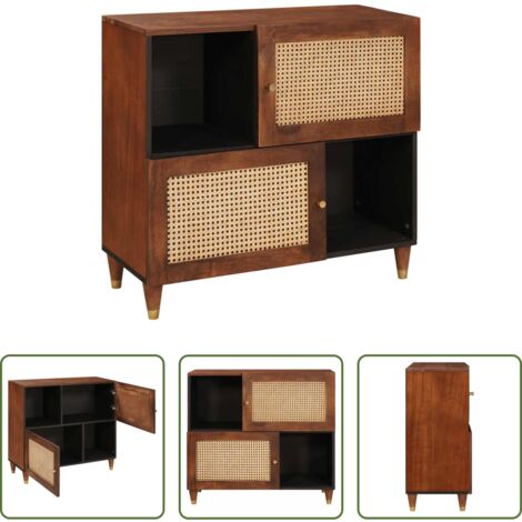 Credenza marrone -  Credenza Marrone 80 x 33,5 x 75 cm Legno di mango massello