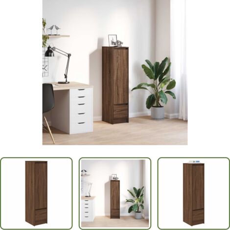 Credenza marrone -  Credenza Rovere Marrone 29,5x34x119,5 cm in Legno Multistrato
