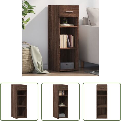 Credenza marrone -  Credenza Rovere Marrone 30x42,5x93 cm in Legno Multistrato