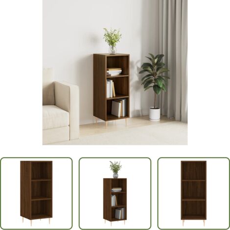 Credenza marrone -  Credenza Rovere Marrone 34,5x32,5x90 cm in Legno Multistrato