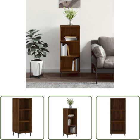 Credenza marrone -  Credenza Rovere Marrone 34,5x32,5x90 cm in Legno Multistrato