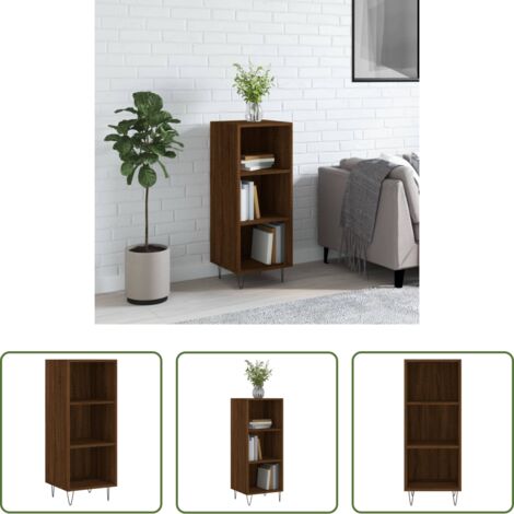Credenza marrone -  Credenza Rovere Marrone 34,5x32,5x90 cm in Legno Multistrato