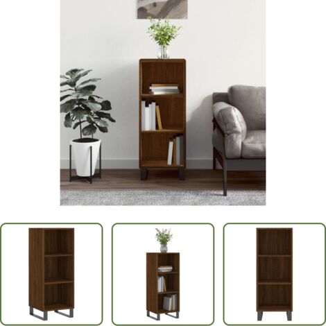 Credenza marrone -  Credenza Rovere Marrone 34,5x32,5x90 cm in Legno Multistrato
