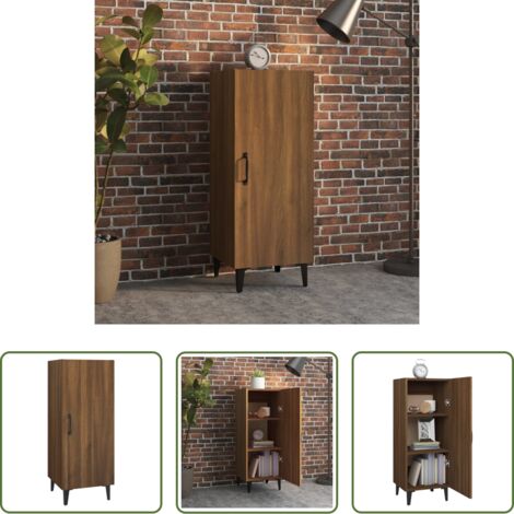 Credenza marrone -  Credenza Rovere Marrone 34,5x34x90 cm in Legno Multistrato