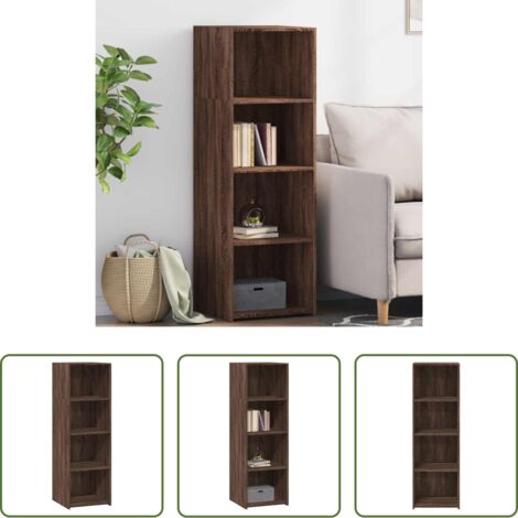 Credenza marrone -  Credenza Rovere Marrone 40x41x124cm in Legno Multistrato