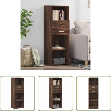 Credenza marrone -  Credenza Rovere Marrone 40x42,5x124 cm in Legno Multistrato