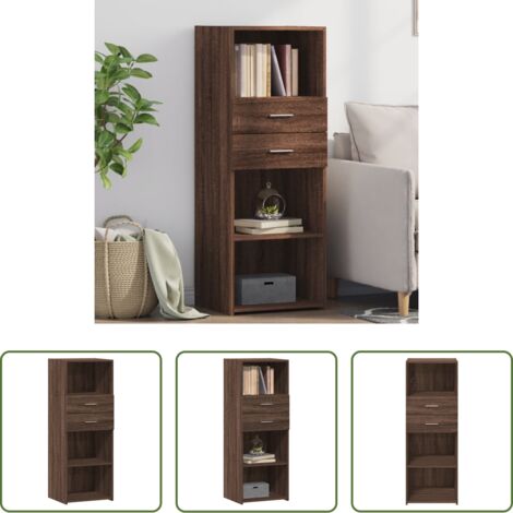 Credenza marrone -  Credenza Rovere Marrone 45x42,5x124 cm in Legno Multistrato