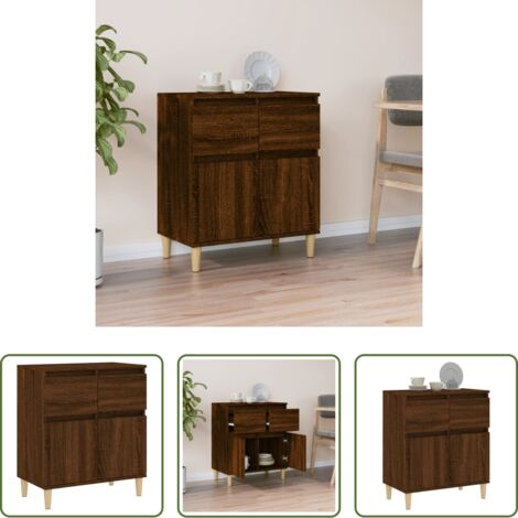 Credenza marrone -  Credenza Rovere Marrone 60x35x70 cm in Legno Multistrato