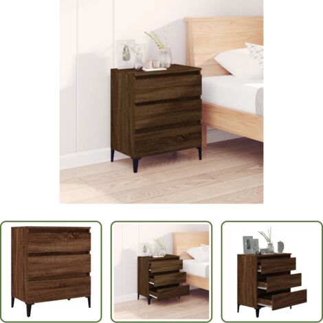 Credenza marrone -  Credenza Rovere Marrone 60x35x70 cm in Legno Multistrato