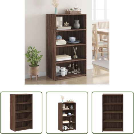 Credenza marrone -  Credenza Rovere Marrone 70x41x124 cm in Legno Multistrato