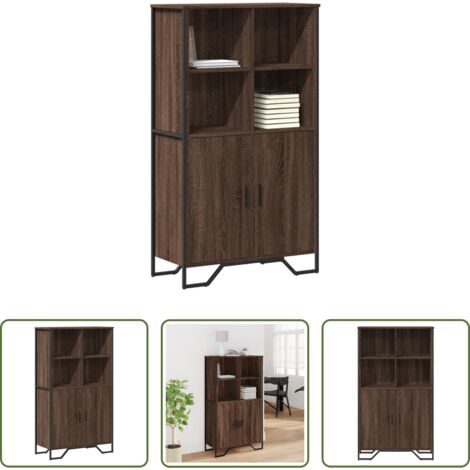 Credenza marrone -  Credenza Rovere Marrone 79,5x35,5x137,5 cm in Legno Multistrato