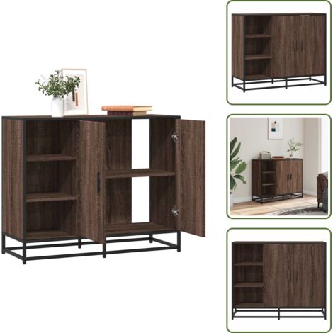 Credenza marrone - vidaXL Credenza Rovere Marrone 92x35x76 cm in Legno Multistrato - Credenza con porte