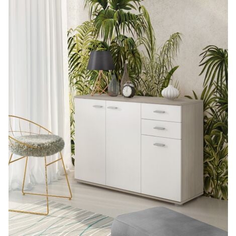 CREDENZA MOD. OSLO 3 CM 103X35 H. 70 OLMO E BIANCO