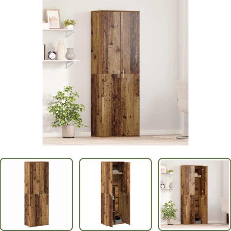 Credenza moderna -  Alto mobile Legno vecchio 60 x 35 x 180 cm Legno multistrato