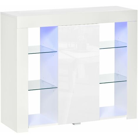 Credenza Moderna con Mensole 97x35x83 cm in Legno truciolare Bianco